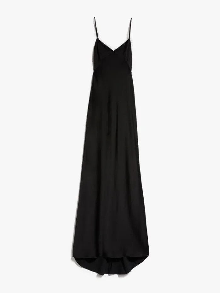 Woman Envers Satin Slip Dress Black Maxmara Dresses Woman Envers Satin Slip Dress Black Maxmara Dresses