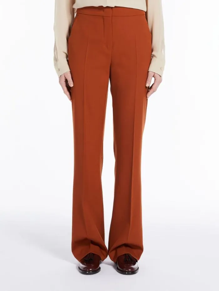 Woman Flared Trousers In Wool Orange Maxmara Trousers
