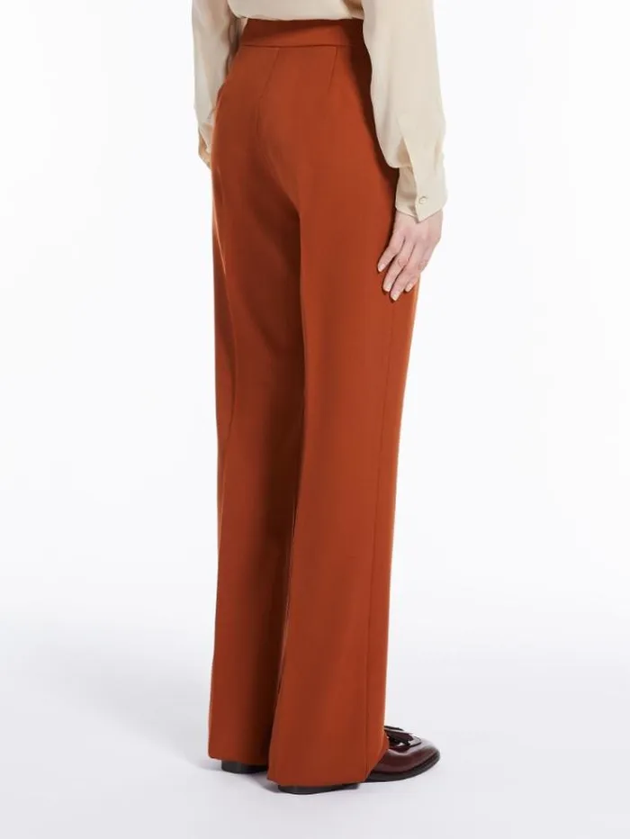 Woman Flared Trousers In Wool Orange Maxmara Trousers Woman Flared Trousers In Wool Orange Maxmara Trousers