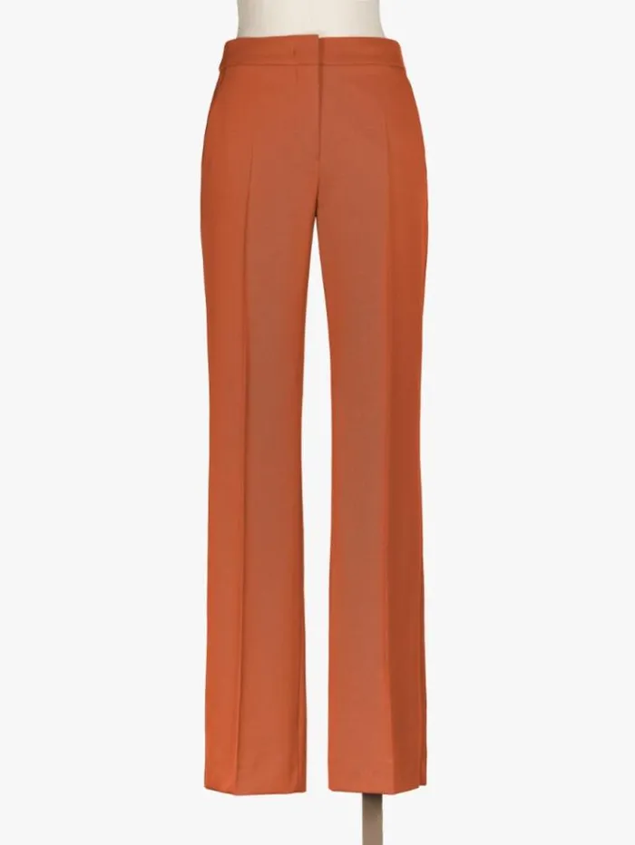 Woman Flared Trousers In Wool Orange Maxmara Trousers Woman Flared Trousers In Wool Orange Maxmara Trousers