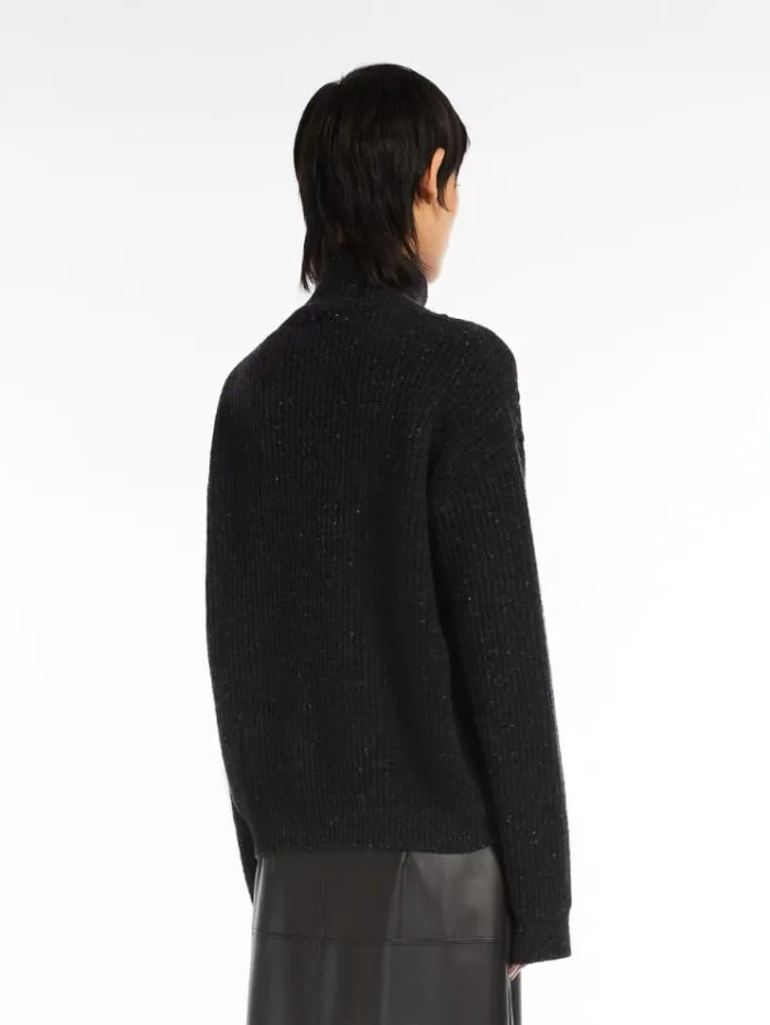 Woman Highneck Wool Jumper Black Maxmara Knitwear And Sweatshirts Woman Highneck Wool Jumper Black Maxmara Knitwear And Sweatshirts