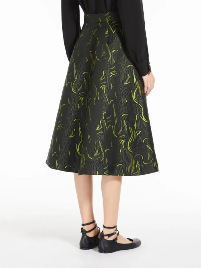 Woman Jacquard Midi Skirt Black Maxmara Skirts Woman Jacquard Midi Skirt Black Maxmara Skirts