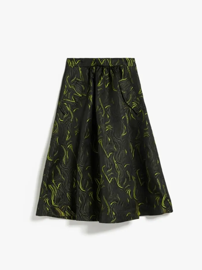 Woman Jacquard Midi Skirt Black Maxmara Skirts Woman Jacquard Midi Skirt Black Maxmara Skirts