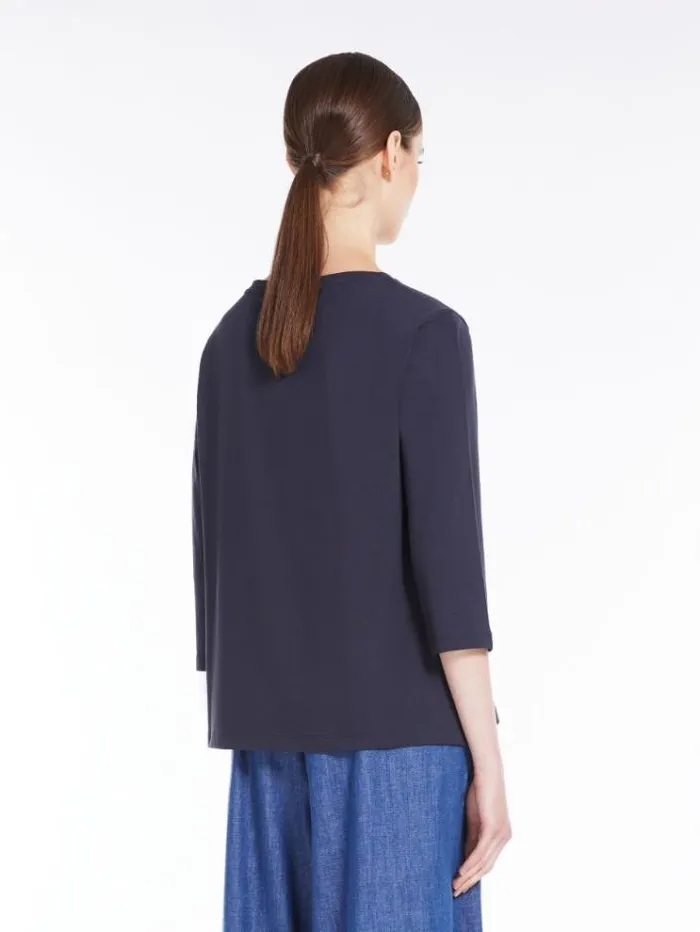 Woman Jersey Tshirt Ultramarine Maxmara Tshirts Woman Jersey Tshirt Ultramarine Maxmara Tshirts