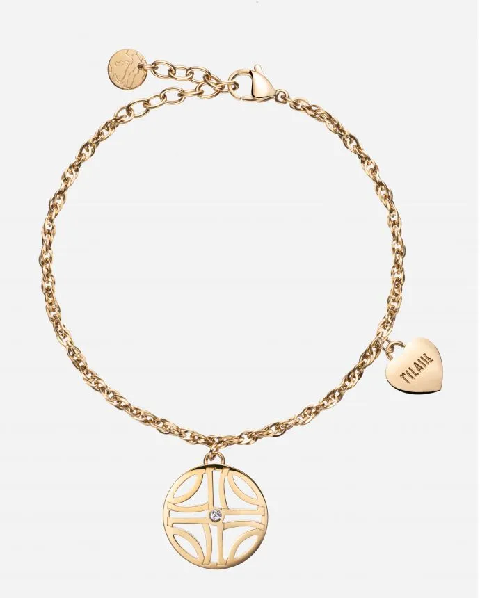 Woman Jewelry Alviero Martini La Croisette GoldFinish Bracelet With Charm