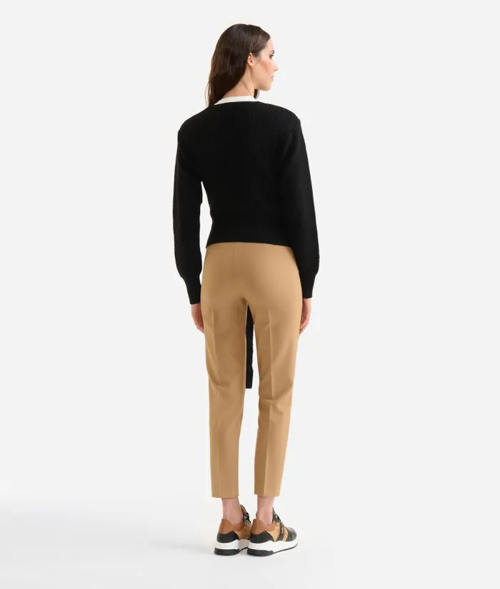 Woman Knitwears Shirts and Tops Alviero Martini WoolAlpaca Blend Yarn CacheCoeur Sweater Black