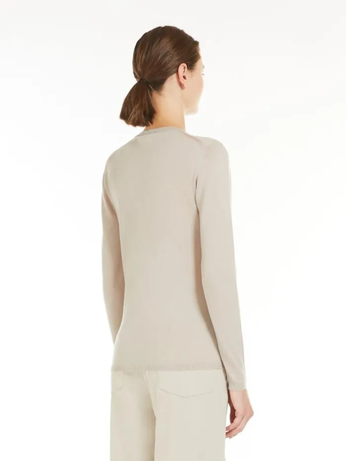 Woman Lightweight Wool Jumper Sand Maxmara Knitwear And Sweatshirts Woman Lightweight Wool Jumper Sand Maxmara Knitwear And Sweatshirts