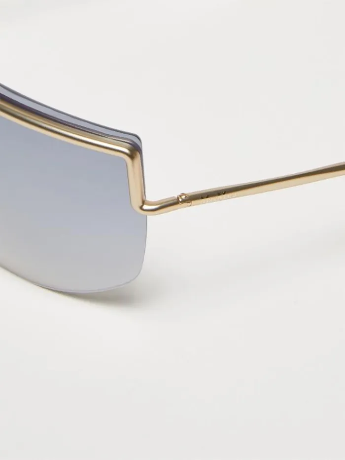 Woman Mask Sunglasses Beige Maxmara Eyewear Woman Mask Sunglasses Beige Maxmara Eyewear