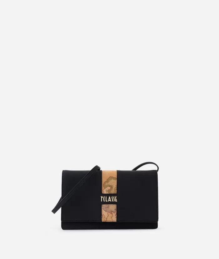 Woman Mini Bags and Pouches Alviero Martini Journey Geo Flap Pouch With Crossbody Strap Black Woman Mini Bags and Pouches Alviero Martini Journey Geo Flap Pouch With Crossbody Strap Black