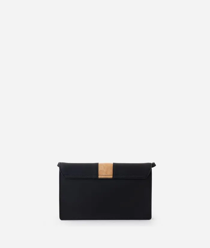 Woman Mini Bags and Pouches Alviero Martini Journey Geo Flap Pouch With Crossbody Strap Black