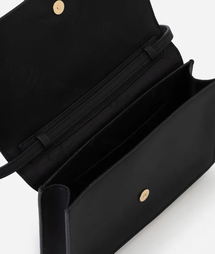 Woman Mini Bags and Pouches Alviero Martini Journey Geo Flap Pouch With Crossbody Strap Black