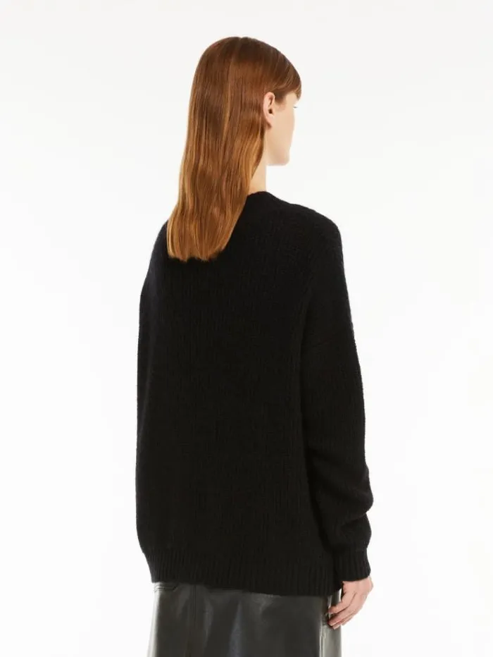 Woman Mohair Yarn Sweater Black Maxmara Knitwear And Sweatshirts Woman Mohair Yarn Sweater Black Maxmara Knitwear And Sweatshirts