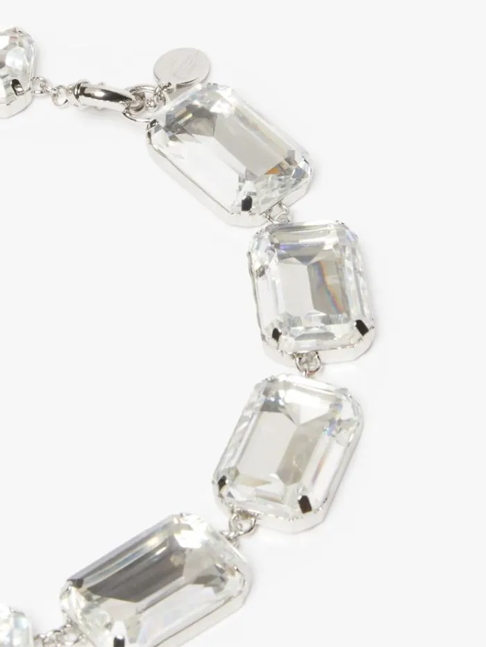 Woman Necklace With Bezels Optical White Maxmara Jewelry