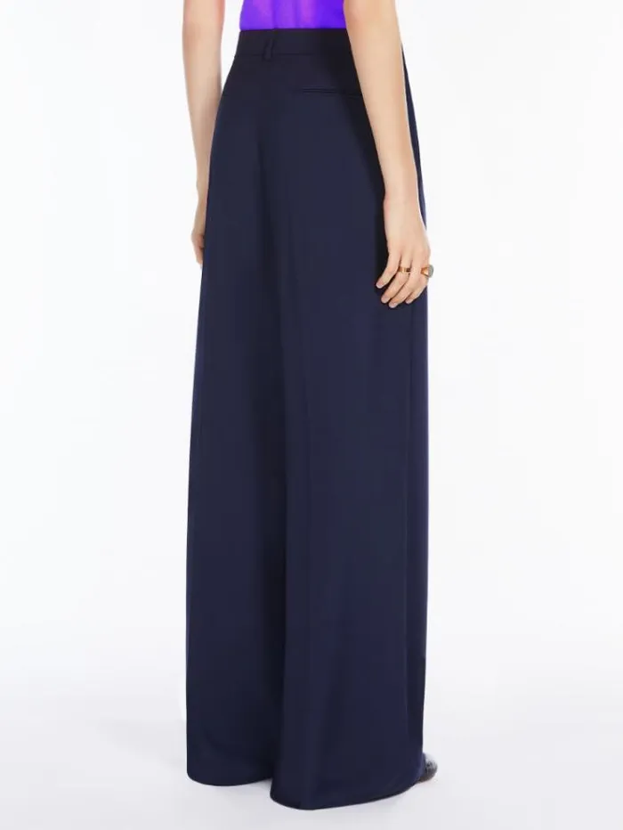 Woman Oversized Stretch Wool Trousers Midnightblue Maxmara Suit Woman Oversized Stretch Wool Trousers Midnightblue Maxmara Suit