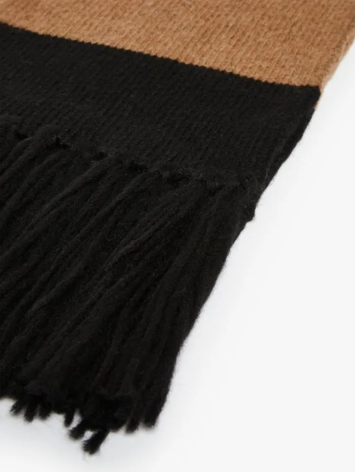 Woman Scarf In Alpaca And Wool Camel Maxmara Scarves And Foulards