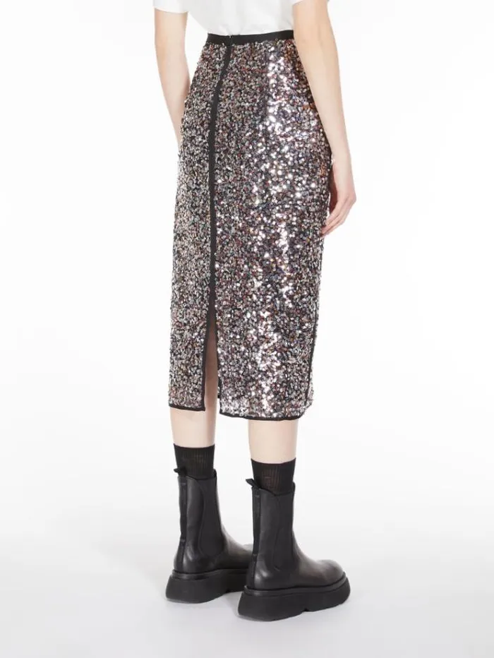 Woman Sequinned Pencil Skirt Multicolour Maxmara Skirts Woman Sequinned Pencil Skirt Multicolour Maxmara Skirts