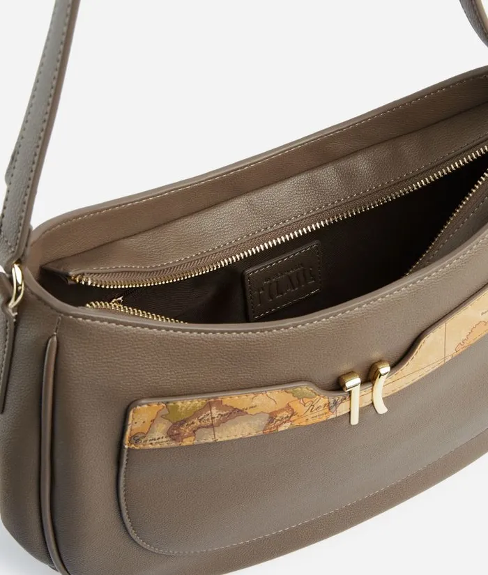 Woman Shoulder Bags Alviero Martini Innovative Vision Dual Wearability Shoulder Bag Dark Taupe