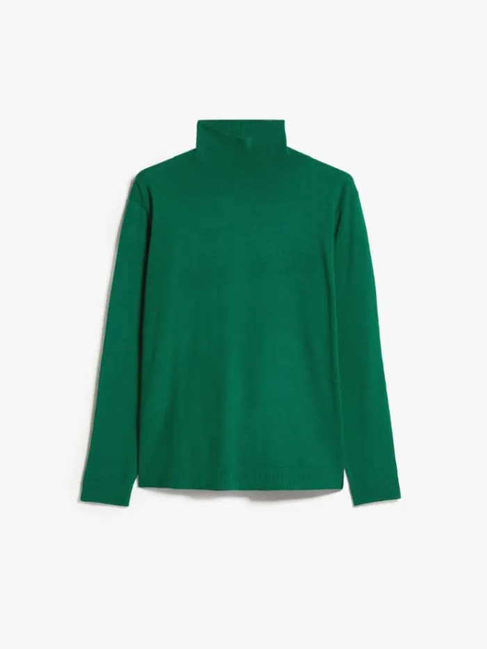 Woman Silk And Wool Yarn Sweater Green Maxmara Knitwear And Sweatshirts Woman Silk And Wool Yarn Sweater Green Maxmara Knitwear And Sweatshirts
