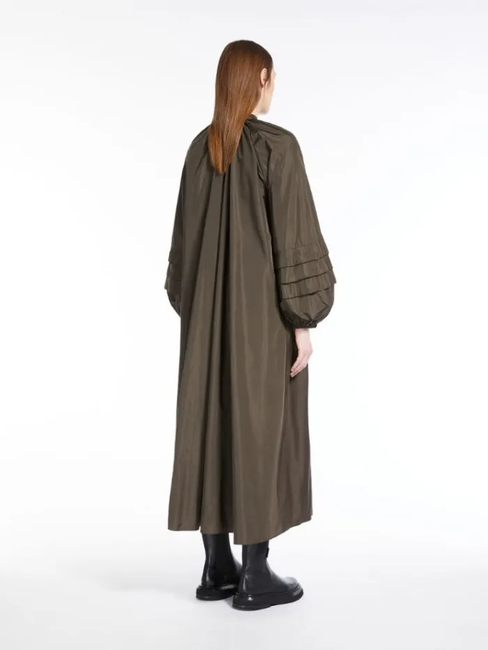Woman Silkblend Taffeta Dress Kaki Maxmara Dresses Woman Silkblend Taffeta Dress Kaki Maxmara Dresses