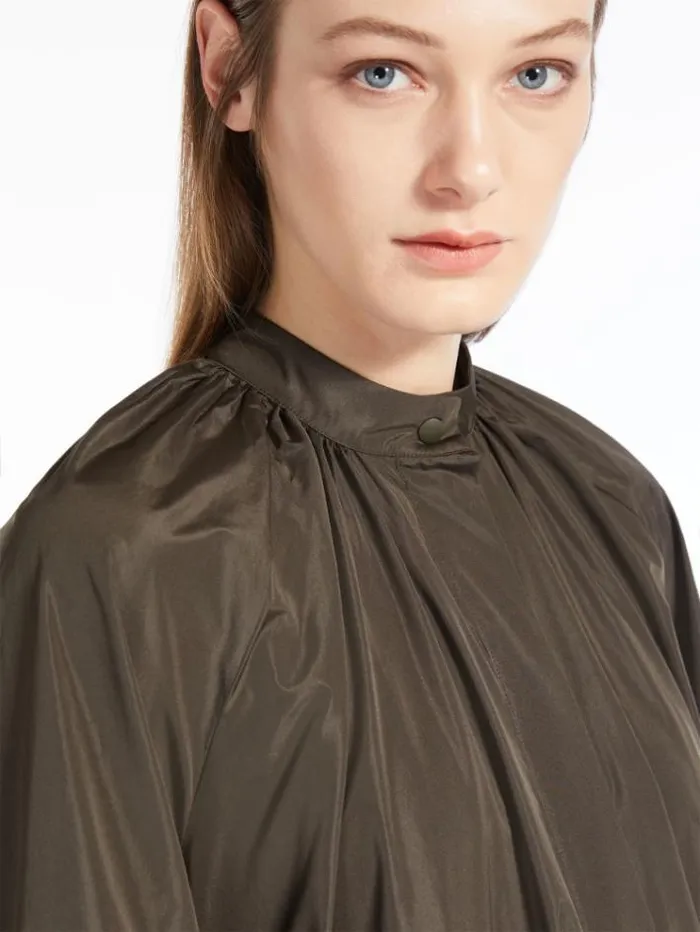 Woman Silkblend Taffeta Dress Kaki Maxmara Dresses Woman Silkblend Taffeta Dress Kaki Maxmara Dresses