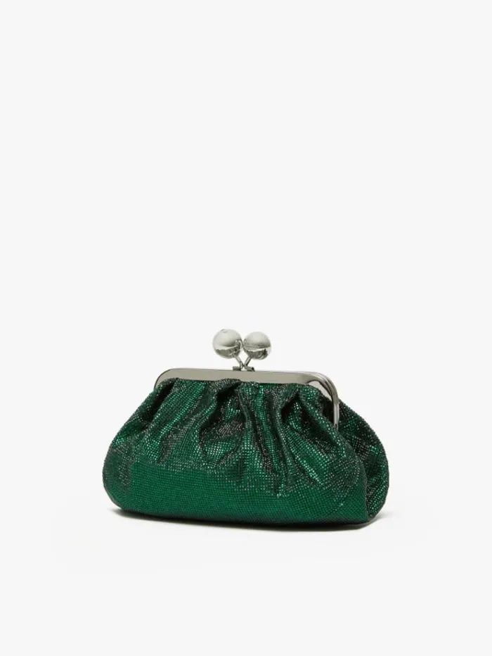 Woman Small Pasticcino Bag In Rhinestones Emerald Maxmara Weekend Bag