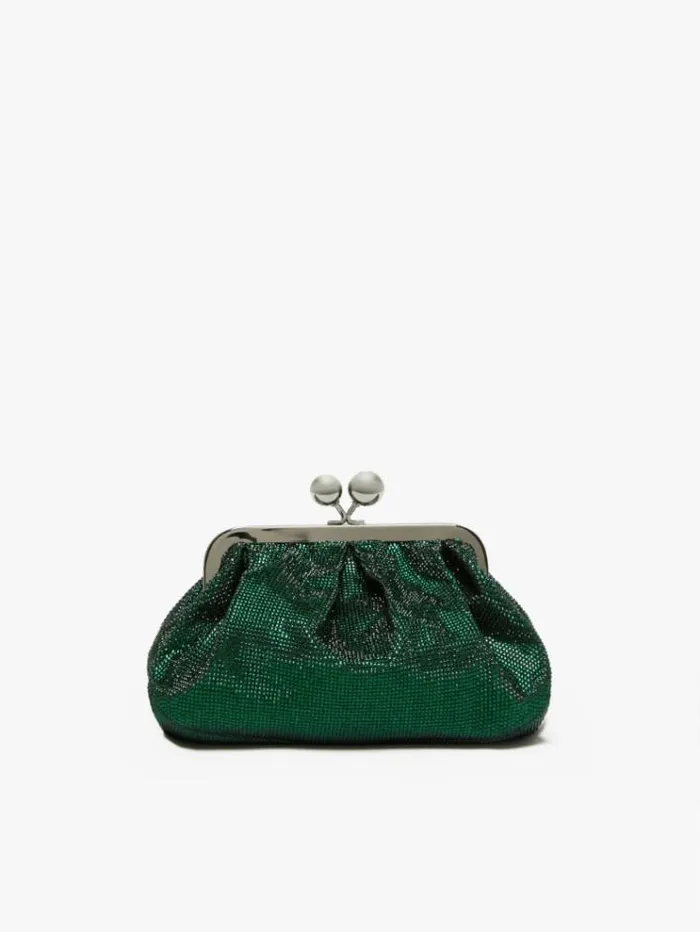 Woman Small Pasticcino Bag In Rhinestones Emerald Maxmara Weekend Bag Woman Small Pasticcino Bag In Rhinestones Emerald Maxmara Weekend Bag