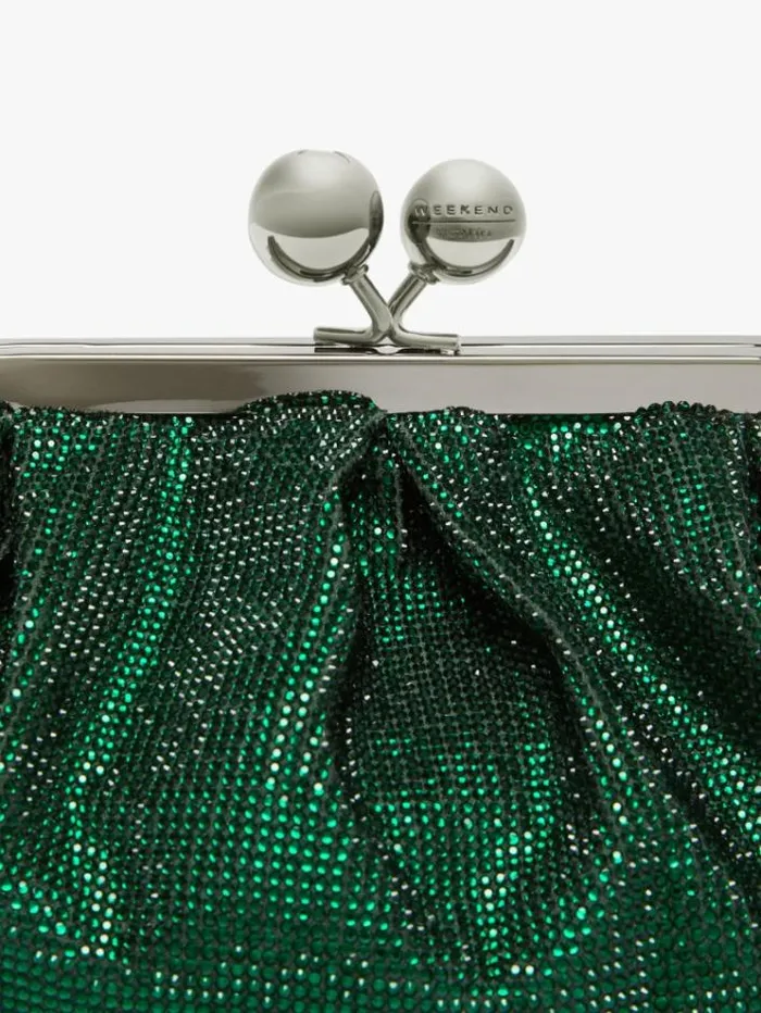 Woman Small Pasticcino Bag In Rhinestones Emerald Maxmara Weekend Bag Woman Small Pasticcino Bag In Rhinestones Emerald Maxmara Weekend Bag