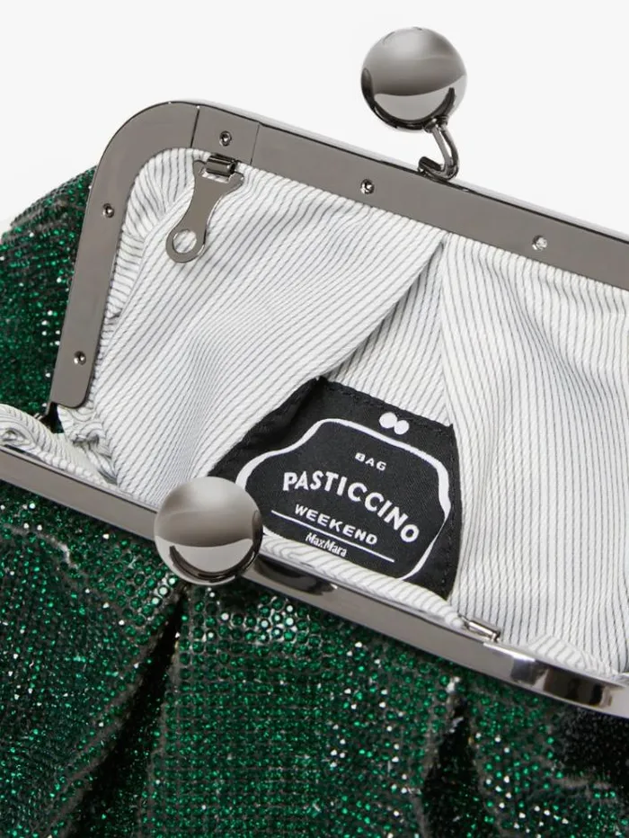 Woman Small Pasticcino Bag In Rhinestones Emerald Maxmara Weekend Bag Woman Small Pasticcino Bag In Rhinestones Emerald Maxmara Weekend Bag