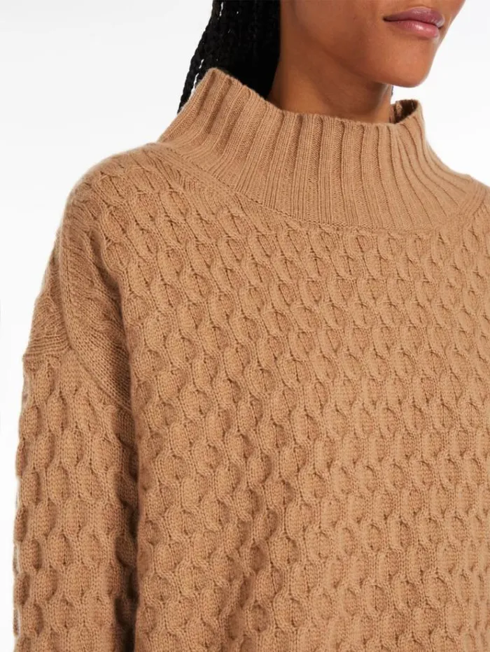 Woman Soft Wool And Cashmere Jumper Camel Maxmara Knitwear And Sweatshirts Woman Soft Wool And Cashmere Jumper Camel Maxmara Knitwear And Sweatshirts