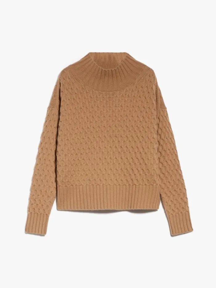 Woman Soft Wool And Cashmere Jumper Camel Maxmara Knitwear And Sweatshirts Woman Soft Wool And Cashmere Jumper Camel Maxmara Knitwear And Sweatshirts