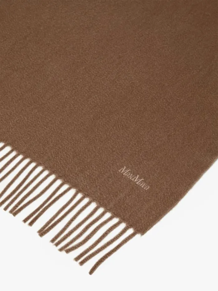 Woman Stole In Pure Sable Cashmere Camel Maxmara Scarves And Foulards