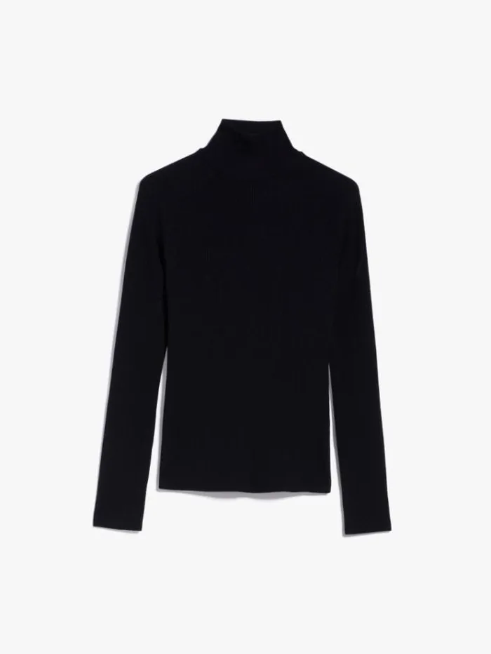Woman Stretch Wool Turtleneck Black Maxmara Knitwear And Sweatshirts Woman Stretch Wool Turtleneck Black Maxmara Knitwear And Sweatshirts