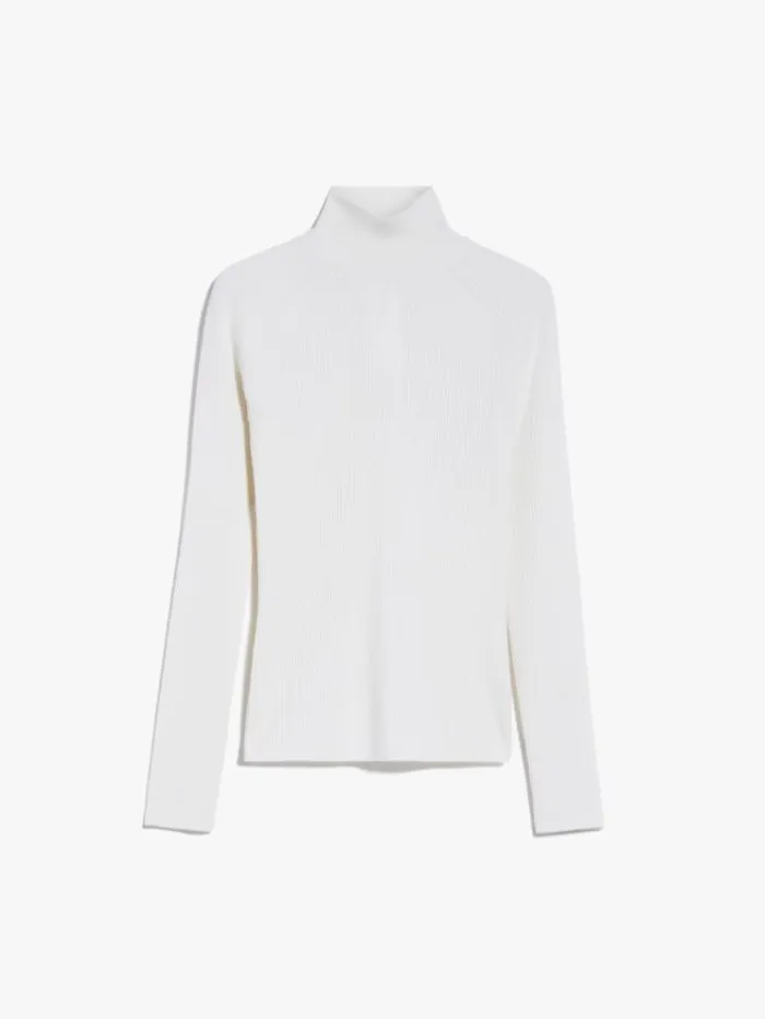 Woman Stretch Wool Turtleneck White Maxmara Knitwear And Sweatshirts Woman Stretch Wool Turtleneck White Maxmara Knitwear And Sweatshirts
