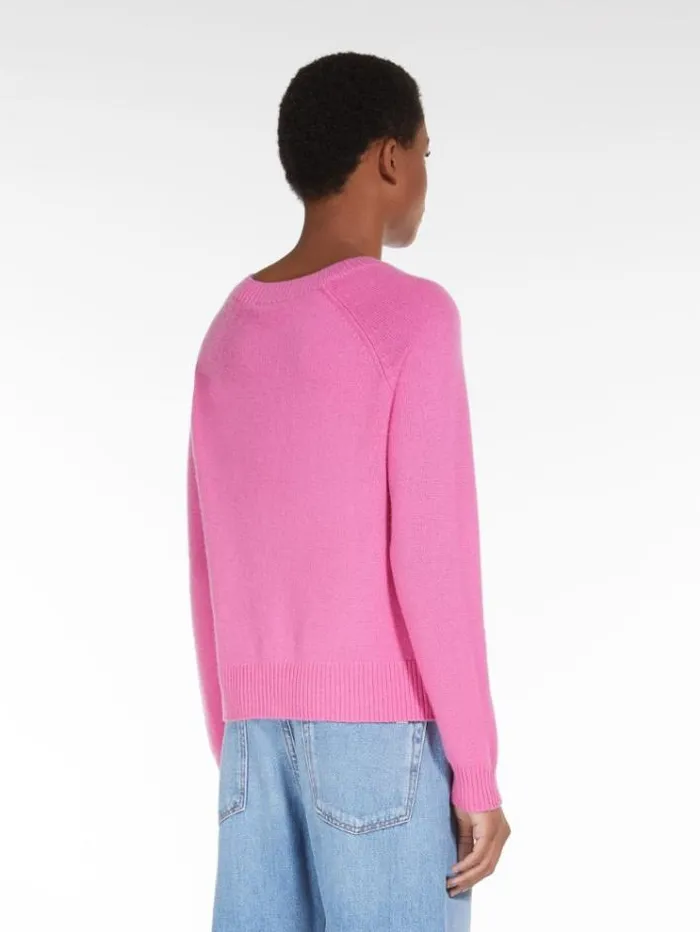 Woman Striped Cashmere Knit Fuchsia Maxmara Knitwear And Sweatshirts Woman Striped Cashmere Knit Fuchsia Maxmara Knitwear And Sweatshirts