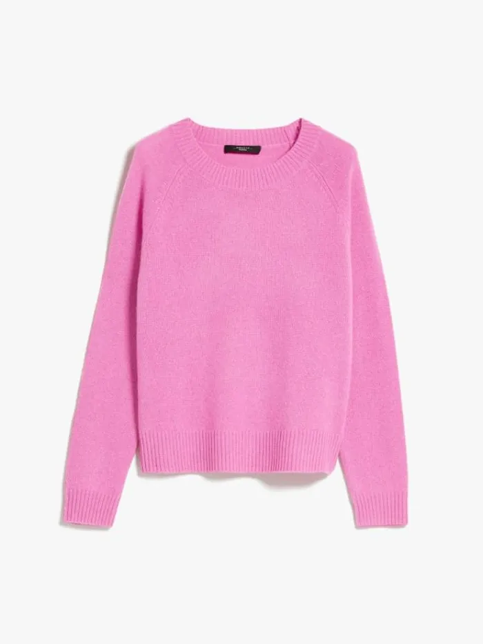 Woman Striped Cashmere Knit Fuchsia Maxmara Knitwear And Sweatshirts Woman Striped Cashmere Knit Fuchsia Maxmara Knitwear And Sweatshirts