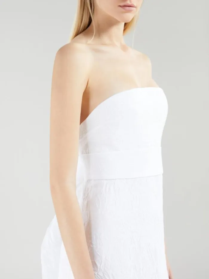 Woman Taffeta Bustier Dress White Maxmara Bridal Clothing Woman Taffeta Bustier Dress White Maxmara Bridal Clothing