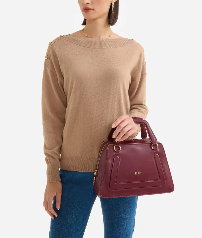 Woman Top Handle Bags Alviero Martini Future Bag Handbag With Crossbody Strap Burgundy