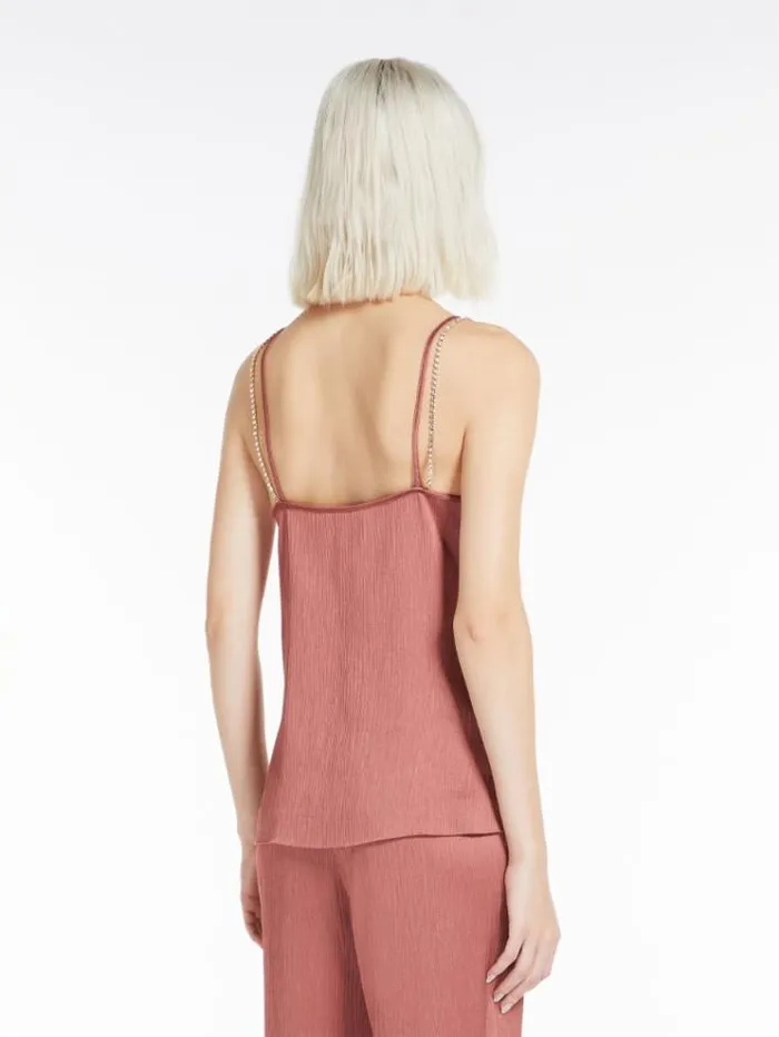 Woman Viscose Crepon Top Rust Maxmara Shirts And Tops Woman Viscose Crepon Top Rust Maxmara Shirts And Tops