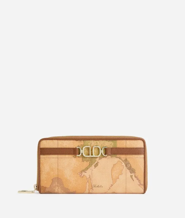 Woman Wallets Alviero Martini 3d Geo ZipAround Wallet Chestnut