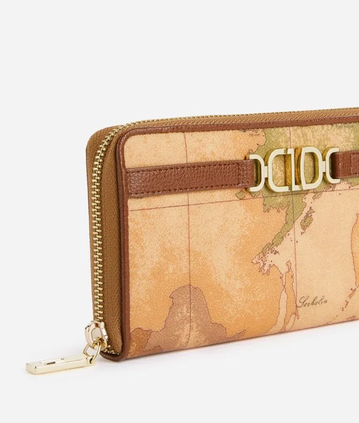 Woman Wallets Alviero Martini 3d Geo ZipAround Wallet Chestnut