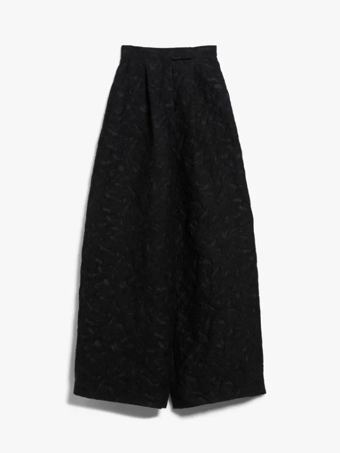 Woman Wide Jacquard Trousers Black Maxmara Trousers Woman Wide Jacquard Trousers Black Maxmara Trousers