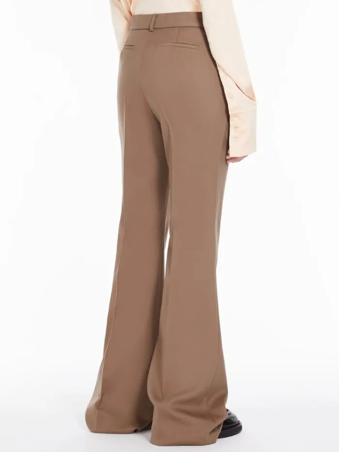 Woman Wideleg Trousers Beige Maxmara Trousers Woman Wideleg Trousers Beige Maxmara Trousers