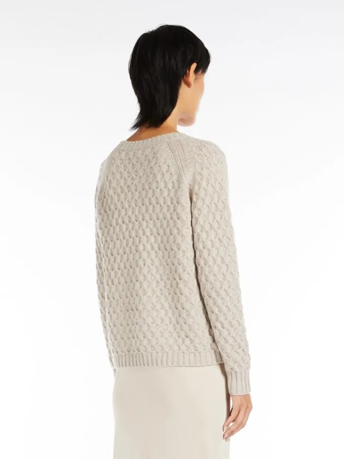 Woman Wool And Cashmere Yarn Sweater Beige Maxmara Knitwear And Sweatshirts Woman Wool And Cashmere Yarn Sweater Beige Maxmara Knitwear And Sweatshirts
