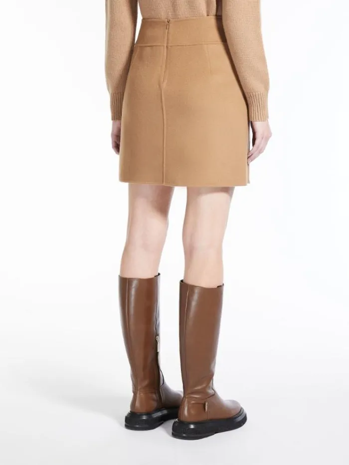 Woman Wool Bodycon Skirt Camel Maxmara Skirts Woman Wool Bodycon Skirt Camel Maxmara Skirts