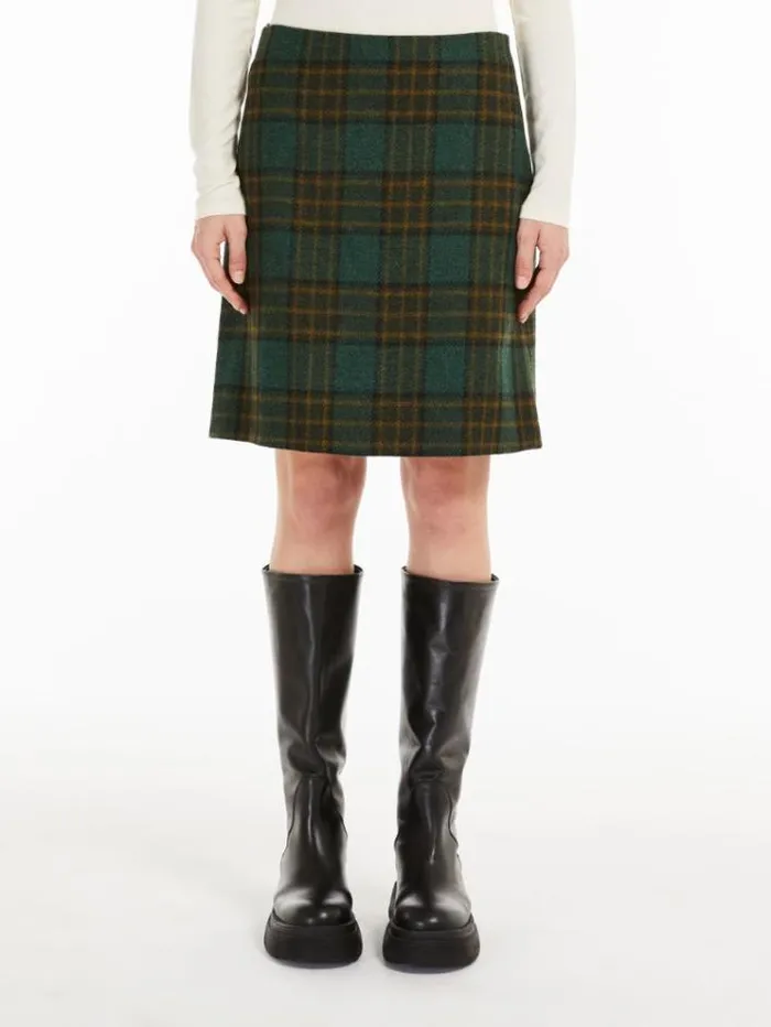 Woman Wool Skirt Dark Green Maxmara Skirts