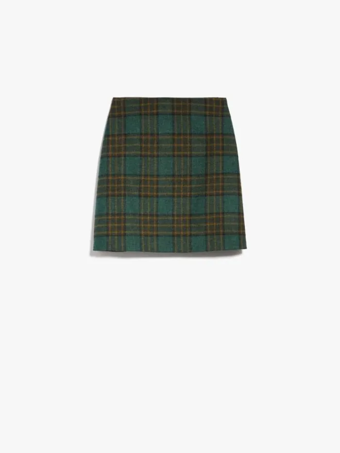 Woman Wool Skirt Dark Green Maxmara Skirts Woman Wool Skirt Dark Green Maxmara Skirts