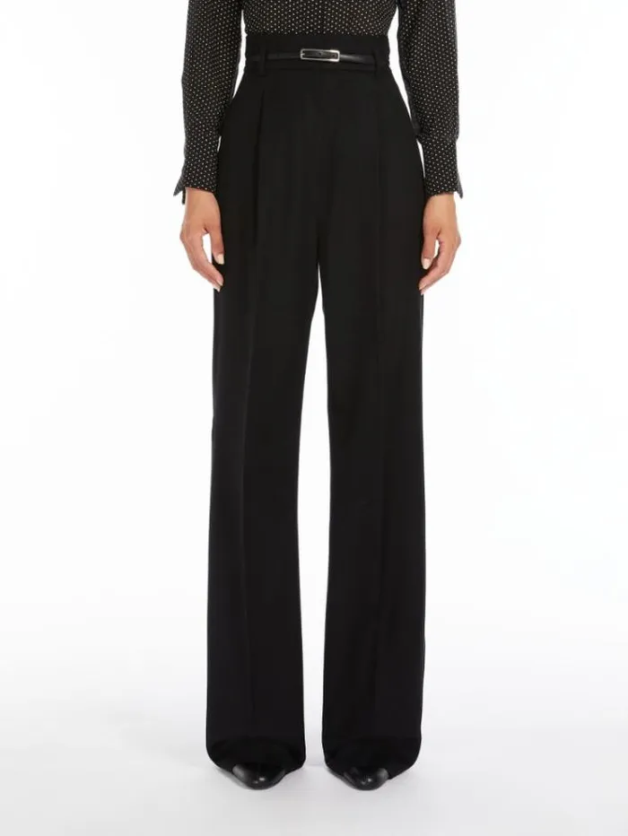 Woman Wool Trousers Black Maxmara Suit