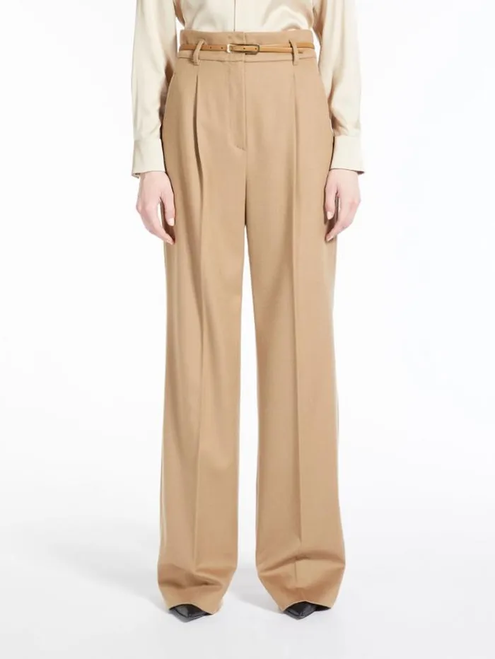Woman Wool Trousers Camel Maxmara Suit