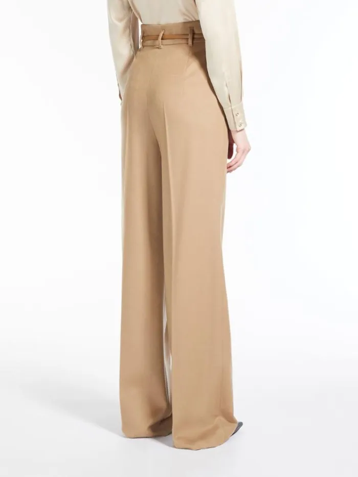 Woman Wool Trousers Camel Maxmara Suit Woman Wool Trousers Camel Maxmara Suit