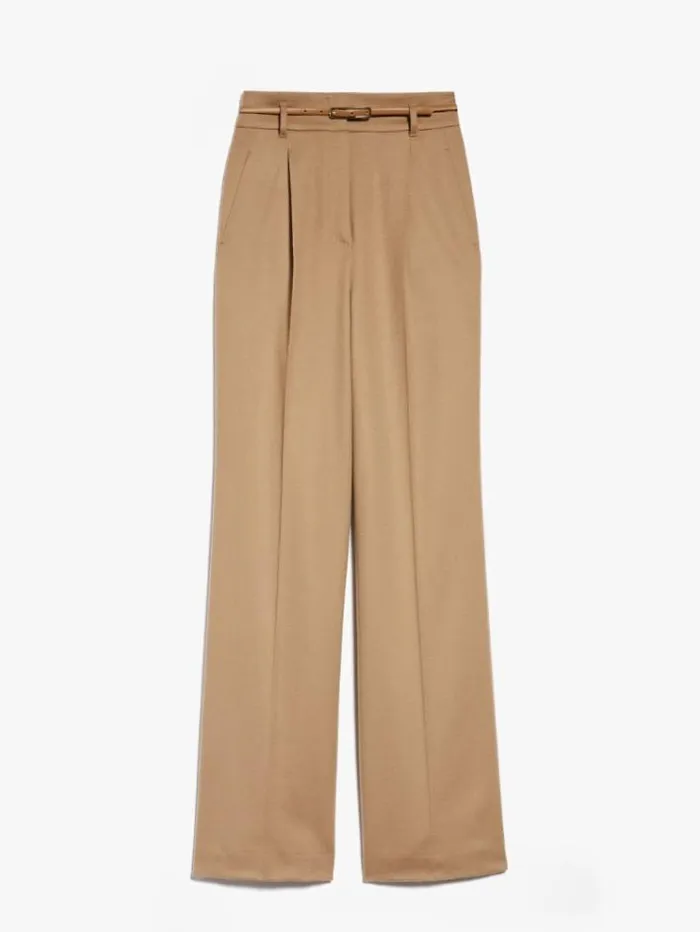 Woman Wool Trousers Camel Maxmara Suit Woman Wool Trousers Camel Maxmara Suit